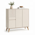 Scarpiera 4 ante beige in MDF rettangolare 100 x 40 x 100 cm