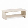 Tavolino da caffè rettangolare avorio in MDF con ripiano 100 x 50 x 45 cm